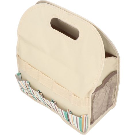 Große Gartengerätetasche, khaki-gestreiftes Muster, Aufbewahrungstasche für Heimwerker- und Holzbearbeitungsarbeiten. (1/5)