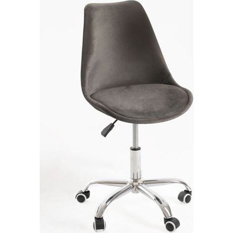 Sillas de escritorio - Silla Neo Terciopelo - Gris oscuro