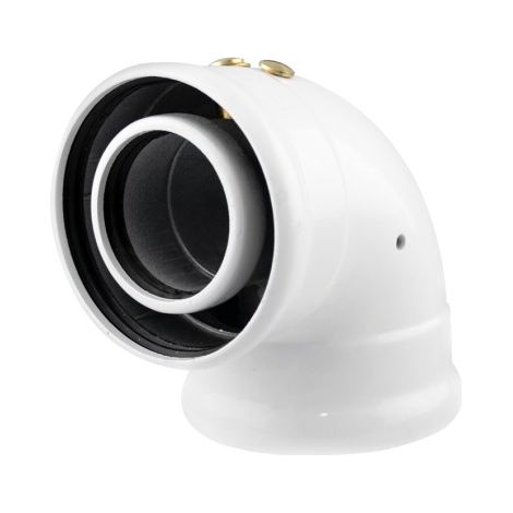 Koaxial-Kniestück 87º - 80 - 110mm, DISMOL (1/4)