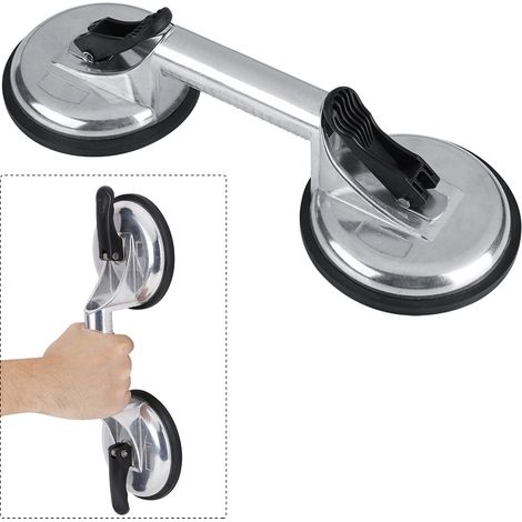 Ventouse professionnelle en alliage d'aluminium à double plaque pour lève-vitre et débosseleur (1/5)
