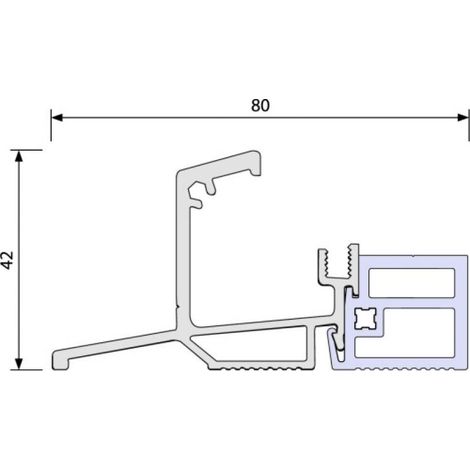Seuil de portes-fenêtres à rupture en 56 mm, longueur 3 m, référence ISOL56RT - BILCOCQ (1/5)