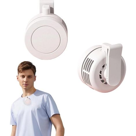 Ventilador portátil，silencioso y sin aspas con clip，adecuado para ropa，ventilador portátil recargable，3 velocidades de viento (1/5)