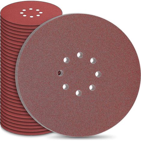 disque Poncage 225 Mm, Disque Abrasif 225mm 8 Trous 30pcs Disques De Ponage 225mm Grain 10x P40 120/240 Disques Abrasifs Auto-agrippants Pour Ponc (1/5)