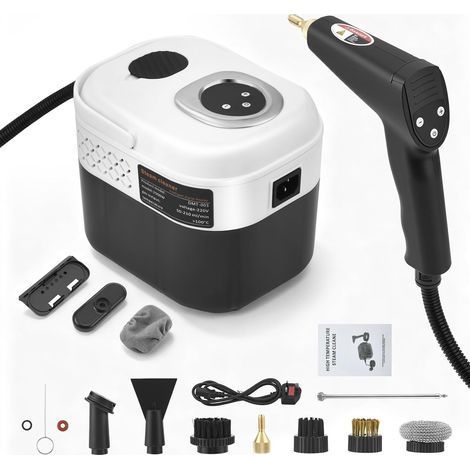 Pulitore a Vapore, Pulitore a Vapore Professionale da 2500W con 6 Impostazioni, Serbatoio d'Acqua ad Alta Capacità da 1700ML e 15 Accessori, per Bagno, Cucina, Finestre, Auto e Tende. (1/5)