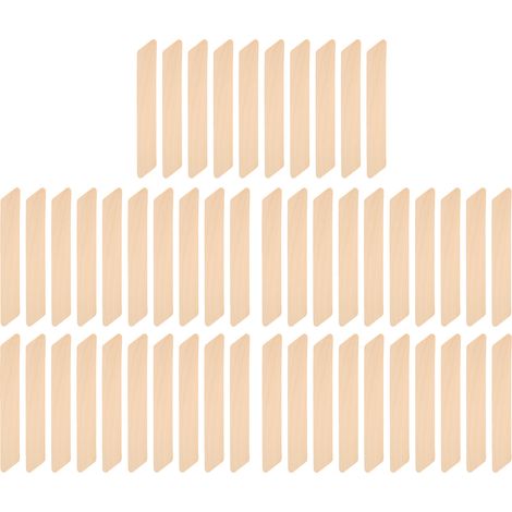 50 Bâtonnets en Bois pour Épilation à la Cire, Applicateurs Spatules pour Élimination des Poils du Corps (1/5)