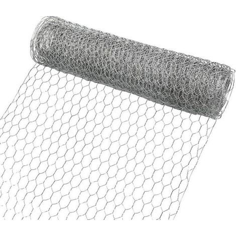 Grillage de Poule galvanisé Hexagonal 400 mm x 5 m pour projets d'artisanat, Jardinage, décoration d'intérieur (1/4)