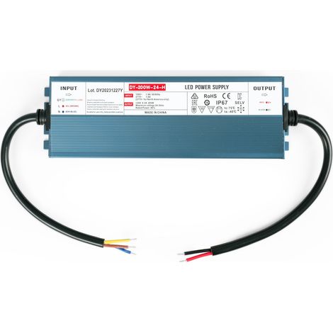 LED Netzteil wasserdicht 200W 24V 8.33A IP67
