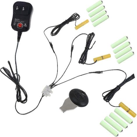 Kit d'alimentation AC-DC 3en1 pour remplacer 2-8 piles AAA 1.5V - Alimentation secteur et USB - (1/4)