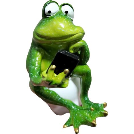 Dekorative Froschfigur – Kleine handgefertigte Gartenstatue (1/5)