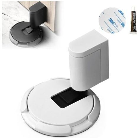 Mechanical Floor Stop, Magnetic Door Stop, Push Down Mechanical Door Stop (White) (1/5)