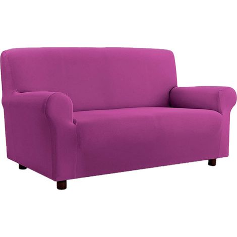 Copridivano copripoltrona elasticizzato 4 misure posti estendibile salvadivano Made in italy Fuxia - 3 posti da 180 a 250 cm