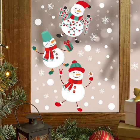 Gestalte deinen eigenen Schneemann – abnehmbare Weihnachts-Wandaufkleber (1/3)