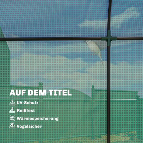 Serre tomaterie verte toit arche 170 x 68 x 200 cm porte enroulable fenêtres filet (1/4)