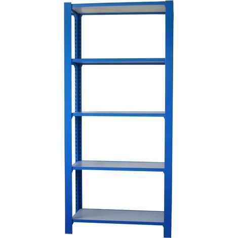 Officlick Étagère Premium bleu et blanc robuste et moderne (1/4)