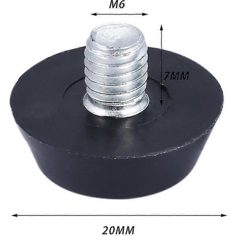 Lot de 10 tiges filetées réglables M6/M8 pour meubles de maison, roulettes de table, pieds et pieds de nivellement (M6 x 7 mm). (1/5)