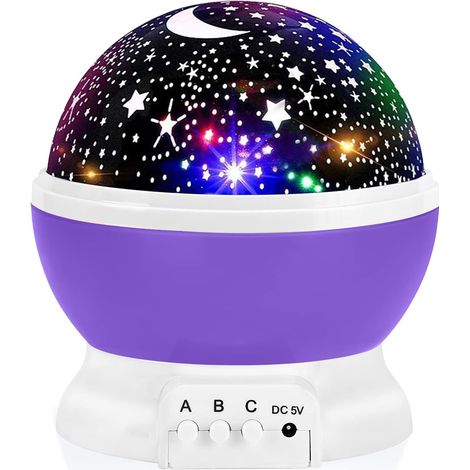 Projecteur d'étoiles, veilleuse pour enfants, veilleuse nébuleuse rotative à 360 degrés, cadeau romantique pour adultes et enfants