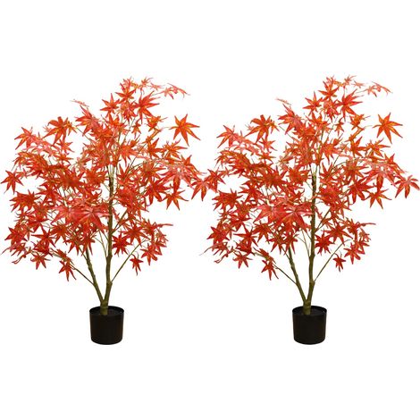 Albero d'acero artificiale, decorazione autunnale realistica, ideale per la decorazione di interni, 120 cm (1/2)