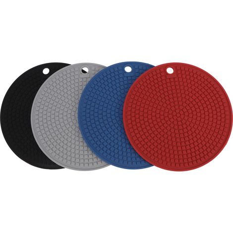 Lot de 4 dessous de tasse en silicone, protège-table anti-chaleur pour café, set de sous-verres isolants ménagers (1/5)