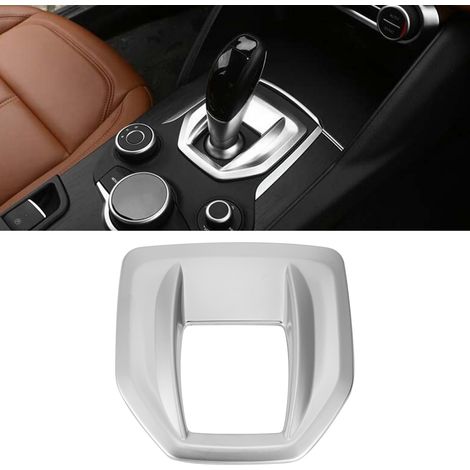 Chrom-Zierring für den Schalthebel, kleine Größe, passend für Alfa Romeo Giulia 2017, glänzende Oberfläche (1/5)