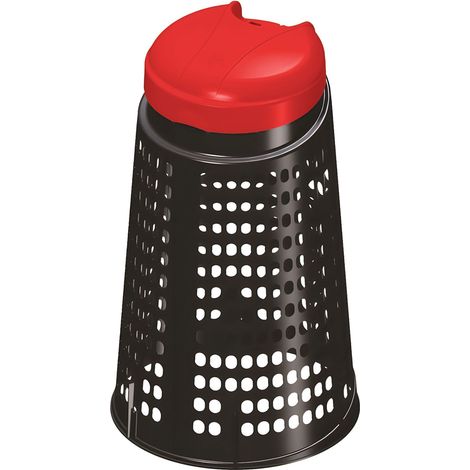 Trespolo grigliato in polipropilene, 110 L - Rosso
