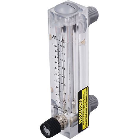 Débitmètre de liquide à panneau acrylique transparent et durable pour la mesure et la régulation de fluides liquides 0,1-1 GPM