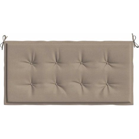 Coussin de banc de jardin 100 x 50 cm, coussin d'assise 2 places en tissu Oxford hydrofuge, confortable pour banc intérieur et extérieur, taupe (1/5)