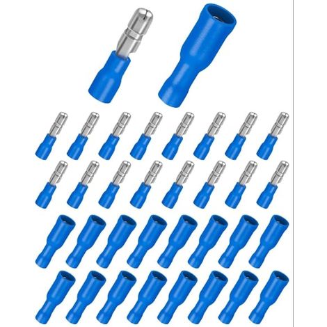 cosses de câble de 1,5 à 2,5 mm² connecteurs ronds bleus et cosses rondes à sertir pour voiture (1/5)