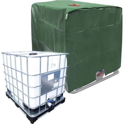 Housse de coussin,Housse de Protection pour réservoir d'eau IBC 1000l, couvercle de conteneur isolant, feuille de - army green