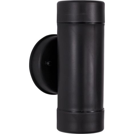 Merano Clarita Applique murale d'extérieur 2 lumières en verre ABS noir LED GU10 2x7W IP44
