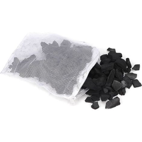 Charbon Actif en Bambou 500 ml pour Aquarium Eau Douce et Marine – Noir, Diamètre 0,5-5 cm (1/5)