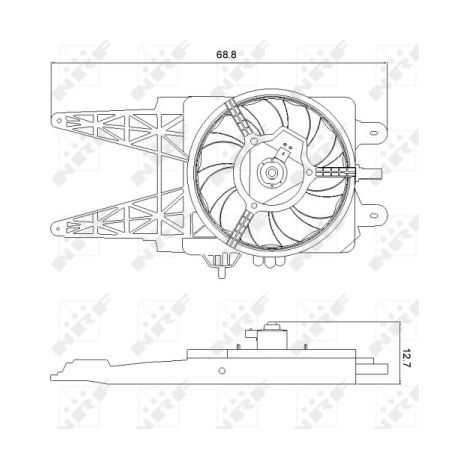 Ventilateur, refroidissement du moteur NRF 47248 FIAT 46524605 46785738