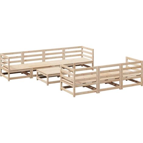 Maison Exclusive - 8-tlg. Garten-Sofagarnitur Massivholz Kiefer (1/5)