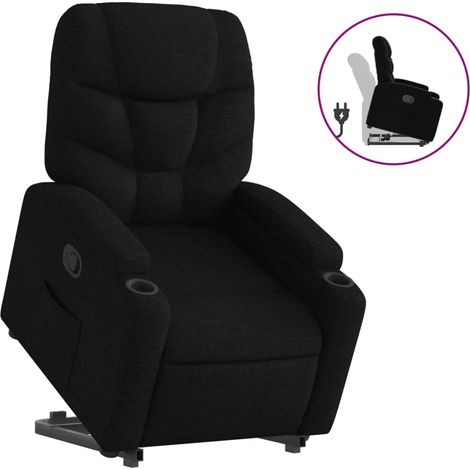 Maison Exclusive - Relaxsessel mit Aufstehhilfe Schwarz Stoff