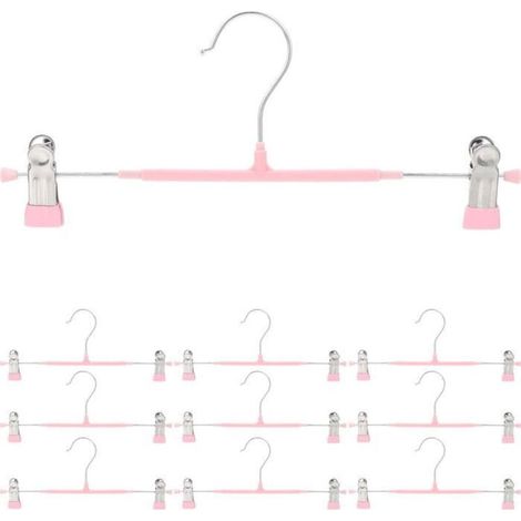 Bardusch - Cintres antidérapants pour pantalons, 10 pièces, cintres pour jupes, clips ménagers, accessoire pour pantalons (1/4)
