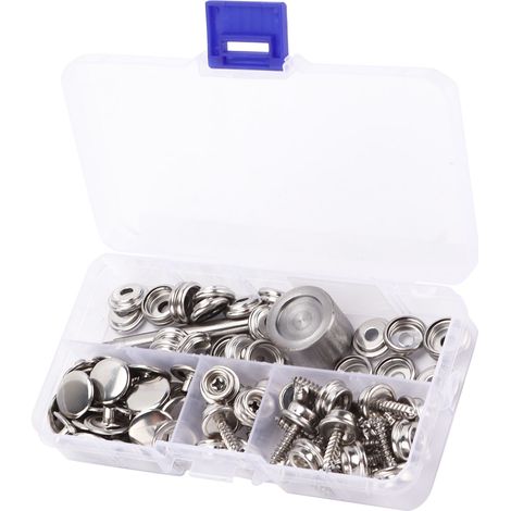 Kit de fixation à pression pour bâche de bateau en toile, bouton, vis métallique, rivet, boucle (1/5)