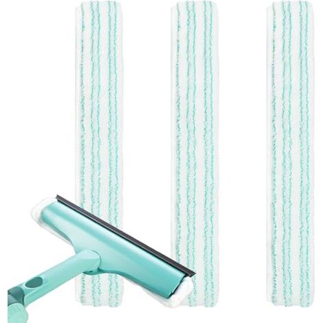 3-teiliges Mikrofaser-Ersatzbezugset für Leifheit Scheibenwischerblätter, Ersatzbezug für Leifheit Fenster- und Rahmenreiniger (groß), Fensterreinigungsbezug für Leifheit Fensterwischer (1/5)