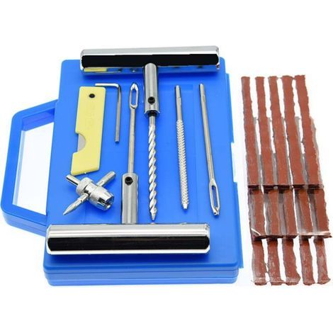 Car Tire Repair Kit 23 Piece – Rubber Strip Quick Emergency Repair Tool – Automotive Puncture Fix Kit (1/4)