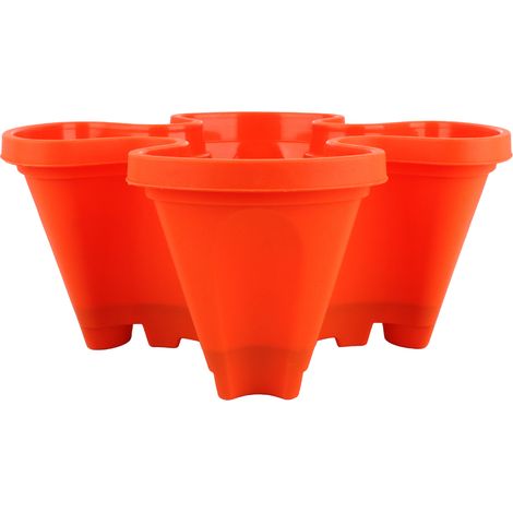 Maceta biodegradable de PP – 35 x 35 x 15 cm – Apilable (6-7 niveles) para el cultivo vertical de frutas, verduras y flores. (1/5)