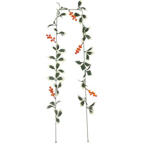 Guirlande de Noël aux baies rouges et pommes de pin, décorations de Noël artificielles pour cheminée intérieure et extérieure, décoration hivernale et de Noël. (1/5)