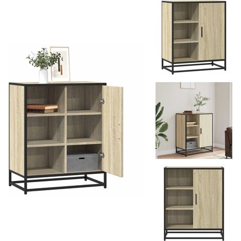 Buffet chêne sonoma 62x35x76 cm bois d'ingénierie - Buffet - Buffets - Armoire De Rangement - Meuble De Rangement De Cuisine (1/5)
