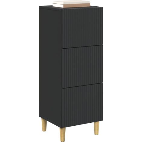 Maison Exclusive - Mobile con Cassetti Nero 33 x 34,5 x 90 cm Legno ingegnerizzato