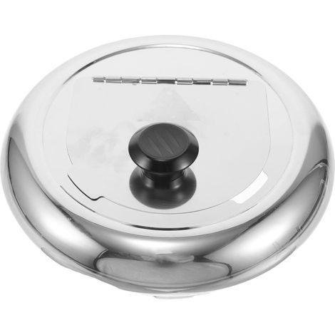 Couvercle rechange en inox pour mijoteuse à soupe, 10 L, anti-déversement, avec bouton, pour chauffe-plats