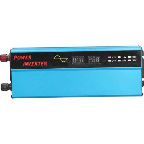 Onduleur solaire : bonne conductivité thermique, rendement de conversion élevé, protection intelligente, léger, pour voiture (12 V à 220 V). (1/5)