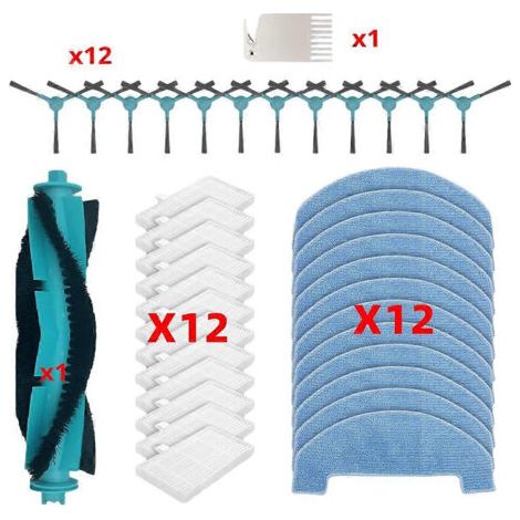 LAN Pièces détachées pour aspirateur Dreame Mova E10, E20 Plus / Trouver E10, E20 Pro Plus : rouleau principal, brosse latérale, filtre HEPA (1/5)