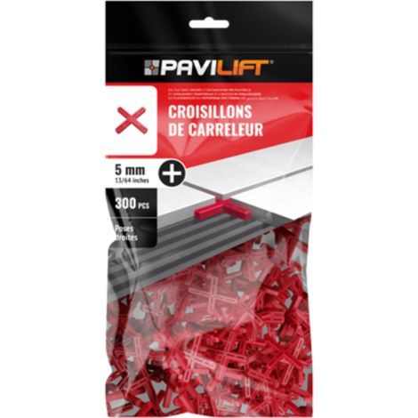 Sachet de 300 croisillons en "+" 5mm Pavilift (1/3)