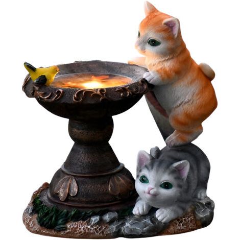 Statue de lapin solaire créative d'extérieur en résine, ornement décoratif pour lampe de jardin ou de balcon, statue d'animal