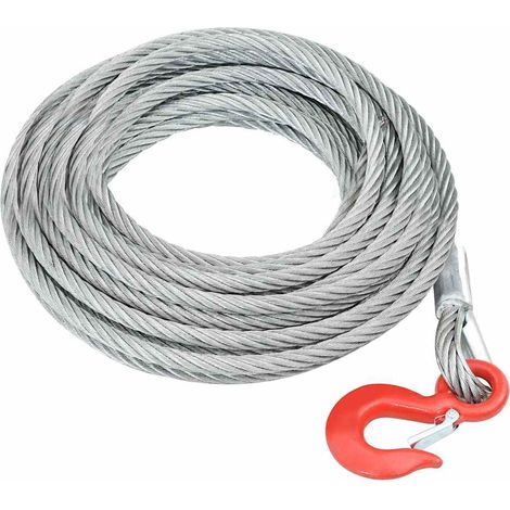 146676 vidaXL Wire Rope Cable 3200 kg 20 m (1/4)