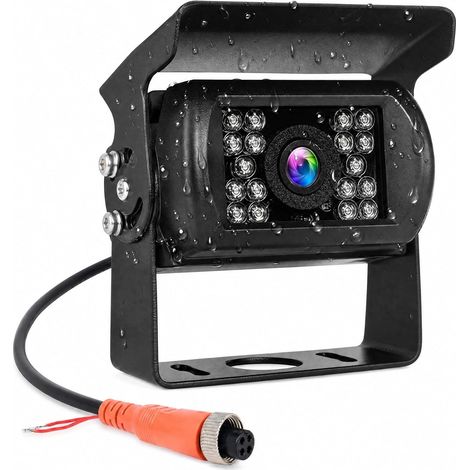 Reversing Camera 4 Pin Aviation Male IR Night Vision No Auxiliary Line Without Changing Color IP67 Waterproof Backup Camera for SUV/Bus/Caravans/Truck/Trailer/Car 9V-36V (1/5)