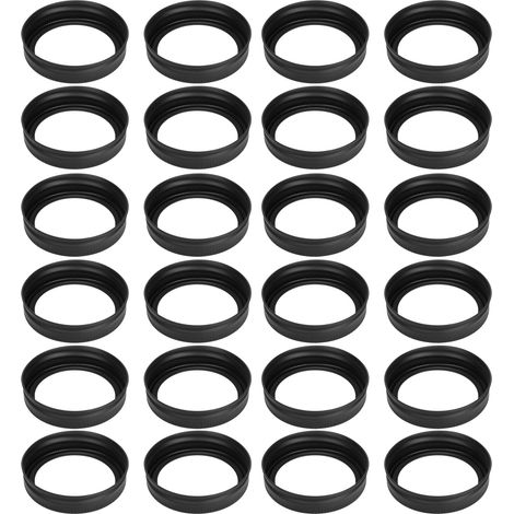 24 pièces couvercles ronds en fer noirs mats 70mm pour bocaux Mason, large bouche, type bouche de cheval, couvercle fendu (1/5)