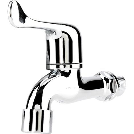 Robinet de Machine à laver en plastique, robinet d'eau de lavabo avec poignée à bec unique 1 (1/5)